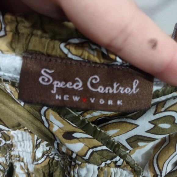 Women's Green Print Midi Cotton Sundress Size Medium - Picture 5 of 7